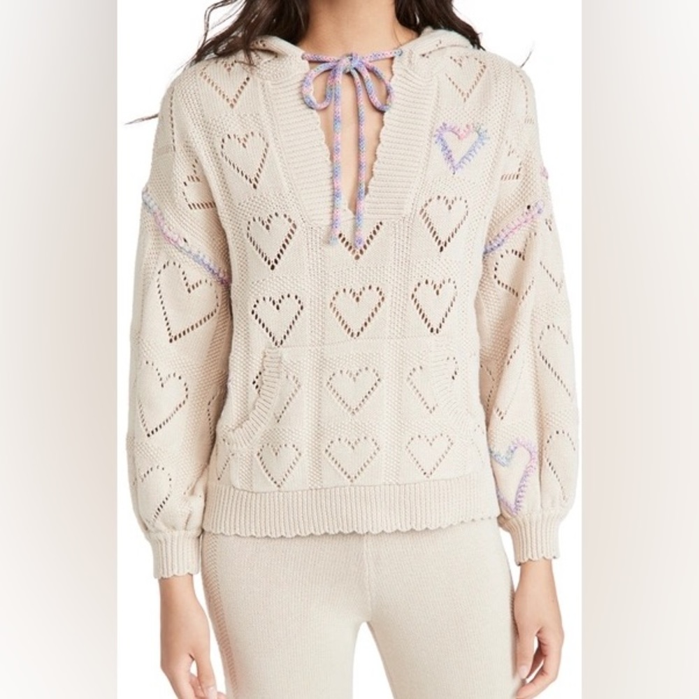 LoveShackFancy Meara Hoodie in Sunset Wheat New Without Tags (never been worn)
